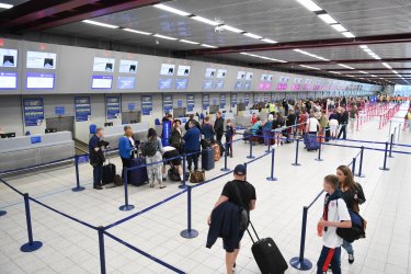 Airport with passengers